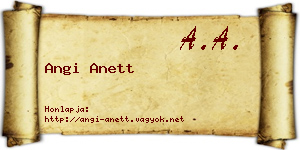 Angi Anett névjegykártya