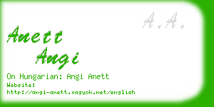 anett angi business card